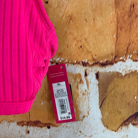 Juniors' Xhilaration Ribbed Front Cut Out Bikini - Picture 7 of 14